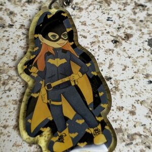 Reversable Batgirl Cellphone Charm Keychain Artist Creation